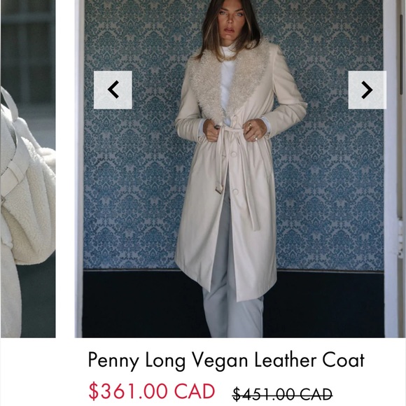 Tezza x Noize Original Vegan Faux Leather Faux Fur Coat Jacket - Picture 2 of 2